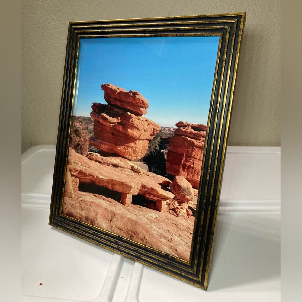 Gold and Black Picture Frame with Scenic Photo - Picture 5 of 7